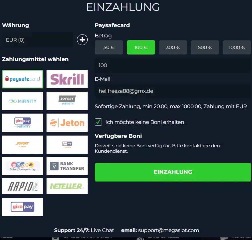 Bestes Online Casino Deutschland - Zahlungsmethoden
