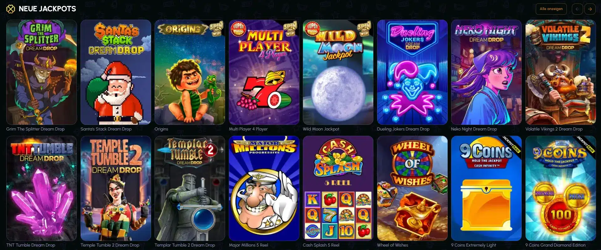 Jackpot Slot Spiele mit Echtgeld