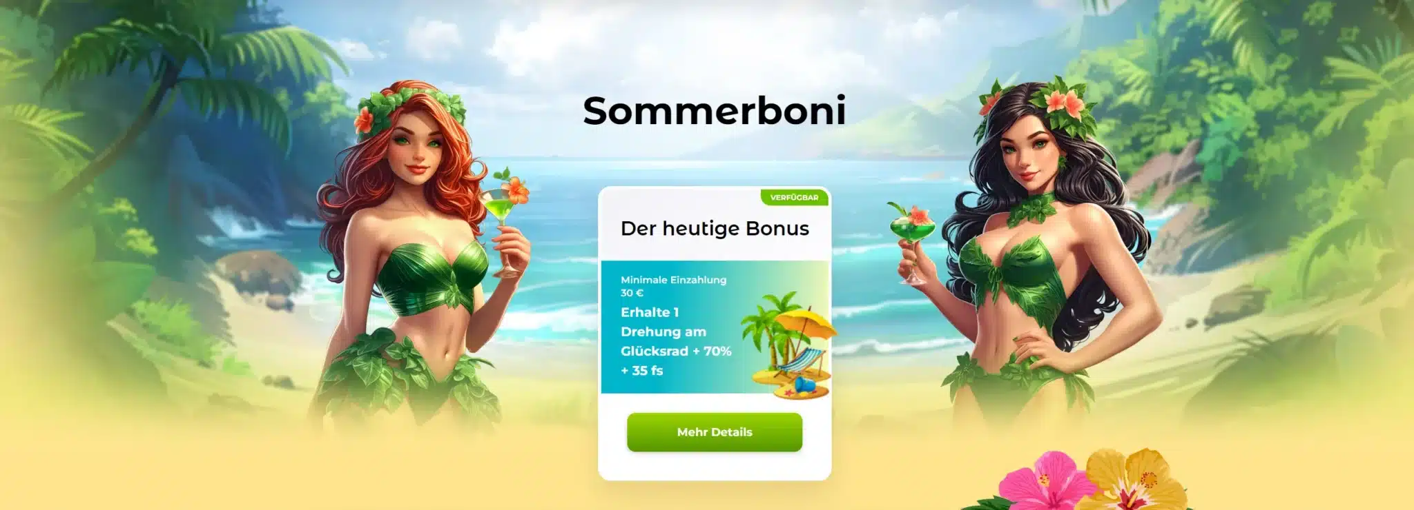 Verde Casino Sommer Bonus aktuell 1400€ plus 700 Freispiele