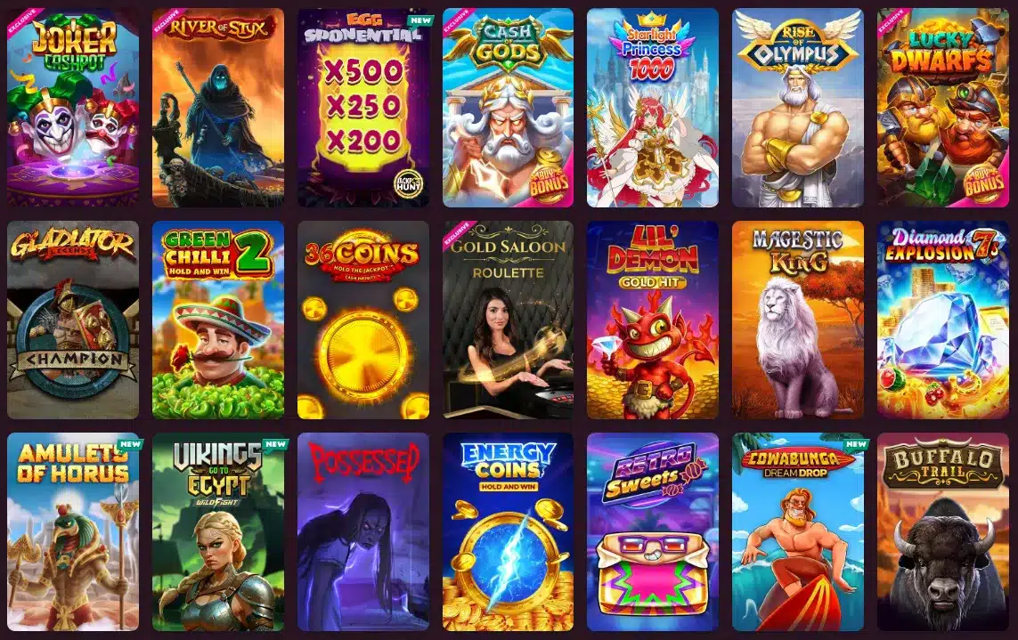 5Gringo Casino Spiele Auswahl